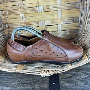 Dansko 39 Brown Leather Shoes Clogs Comfort 8.5 9 CAMILLE Burnished Whiskey